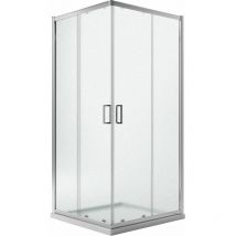Idralite - Mampara de ducha vidrio impreso h 185 mod. Ready 90x120 cm rectangular