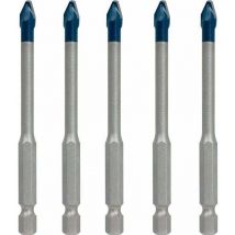 Box mit Expert HEX-9 HardCeramic-Bohrern (für Fliesen, Fliesen, ø 6 mm, Schlagbohrzubehör) silber