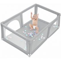 Box per Bambini,Recinto per Bambini con Morbida Rete Traspirante Haloyo Centro di Attività Interno ed Esterno per 0-6 Anni Bambini,con 50 sfere,180 x