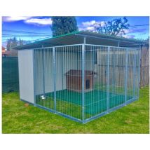 Sider Box - Box per cani da esterno coperto e retro coibentato zincatura a caldo da 300x300xh180 cm