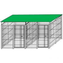Sider Box - 2 box per cani con copertura zincatura a caldo ciascuno da 200x200x altezza 180 cm