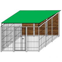 Sider Box - Box per cani da esterno coperto e retro in legno zincatura a caldo da 300x300xh180 cm