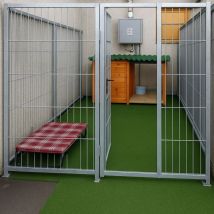 Sider Box - Box per cani in rete da esterno con zincatura a caldo da 400x200x altezza 180 cm