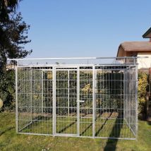 Sider Box - Box per cani in rete predisposto alla copertura zincato a caldo da 300x300x altezza 180 cm