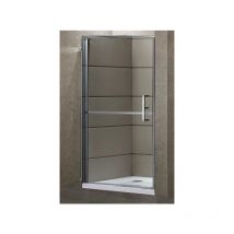 Docciabox - Box Porta Doccia Cristallo 6 mm Apertura Battente Esterna Diviso in 2 Senza Guide 80 (79-80) x H190 cm