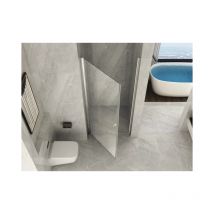 Linea Doccia - Box Porta Doccia in Vetro Trasparente Anticalcare 8MM Apertura Battente Pivot Esterno Misura: 80 (78-80) x H195 cm