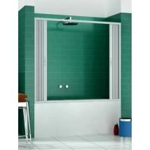 Box Doccia Per Vasca Astra In Pvc 1 Lato Apertura Scorrevole Centrale A Soffietto Doppia Anta 150 X H150 Cm