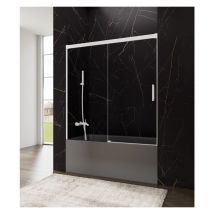 Box vasca BASIC BIANCO fisso + scorrevole Misura di installazione: 160-165 cm