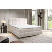 Fun Moebel - Boxspringbett Bett Schlafzimmerbett Sophie 200x200cm Stoff Rolf Creme