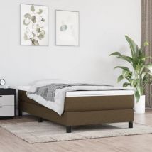 Boxspringbett Einzelbett Bett für Schlafzimmer Dunkelbraun 100x200 cm Stoff DE94277