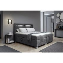 Fun Moebel - Boxspringbett Elektrisch Bett davide 160x200cm in Stoff Fresh Dunkelgrau