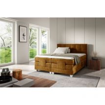 Boxspringbett Elektrisch Bett henry 140x200cm in Stoff Fresh Senfgelb