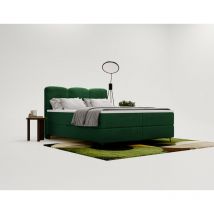 Graingold - Boxspringbett 120x200 Roten - Bett mit Samtstoff - Zwei Matratzen & Bettkästen - Grün - Grün