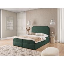 Boxspringbett Schlafzimmerbett AMADOR PREMIUM 140x220cm Stoff Coral Meeresgrün