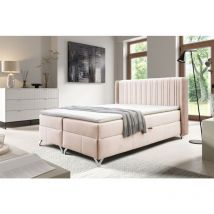 Fun Moebel - Boxspringbett Schlafzimmerbett damien 160x200cm Stoff Salvador Creme