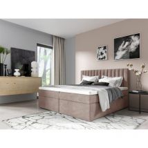 Fun Moebel - Boxspringbett Schlafzimmerbett linnea 180x200cm Stoff Rose inkl. Bettkasten