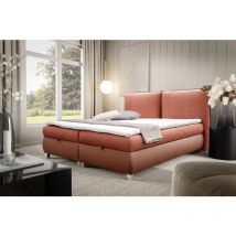 Boxspringbett Schlafzimmerbett valentin 120x200cm Stoff Neve-Vega Rostbraun