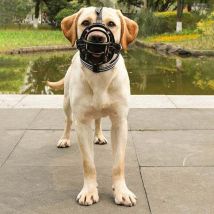 Jalleria - Bozal para perros pequeños, medianos y grandes con correas ajustables (m, negro)