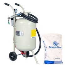 Bpac - Sableuse mobile 75 l + Abrasif Granulat de Verre 20 kg