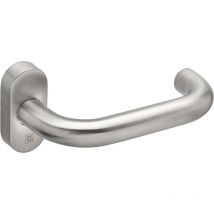 Béquille double sur rosace étroite inox Jade 1294 - Héraclès - B-INOX-RE03