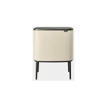 Brabantia - Bo Touch Bin 23+11L - Papelera Grande para la Cocina - Apertura de Tacto Suave - Papelera Doble con Cubos Interiores Extraíbles - Bolsas