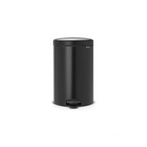 Cestino per rifiuti con pedale, acciaio inox, nero opaco, 20 l - Brabantia