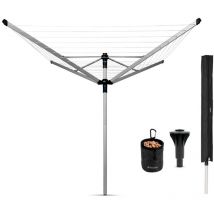 Brabantia - Asciuga ombrelli Liftomatic ad avanzamento con sistema Easylift - L.60 m