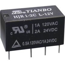 Tianbo Electronics Hjr1-2c-l-12vdc Relè Per Pcb 12 V/dc 2 A 2 Scambi 1 Pz.