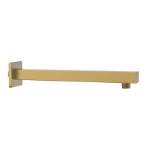 Aquasanit - Braccio doccia con attacco universale quadrato 30 cm oro opaco