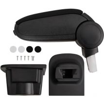 Bracciolo per Auto Nero 16x35x(30-49) cm in abs vidaXL - Nero