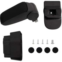 Destockoutils - Vidaxl Bracciolo Per Auto Nero 12x37x(31-48) Cm In Abs