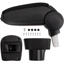 VidaXL Bracciolo per Auto Nero 12x32x(32-49) cm in abs