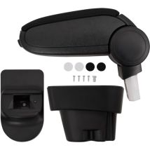 VidaXL Bracciolo per Auto Nero 12x36x(33,5-48) cm in abs
