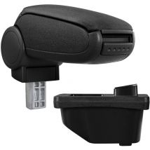 [pro.tec] Bracciolo centrale - Poggiabraccio con vano portaoggetti - imbottito - in tessuto - nero - Peugeot 308 I