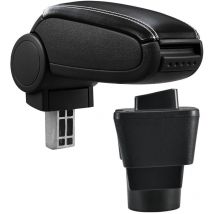 Pro.tec Bracciolo - con mensola - imbottito - nero con cuciture biance similpelle