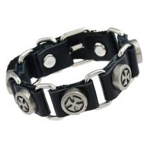 Bracelet croix en alliage de cuir vintage Punk Connection