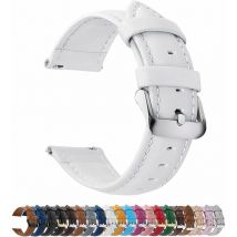 Ensoleille - Bracelet Cuir Montre Femme Homme Fixation Rapide, Axus Series Watch Bracelet de Remplacement Cuir de Veau véritable avec Fermoir en