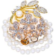 Bracelet de poignet en perles, bracelet de poignet décoratif, bracelet de poignet en strass pour demoiselle d'honneur