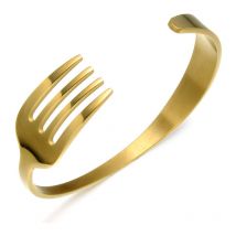 Bracelet fourchette simple en acier inoxydable, créatif et personnalisé