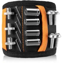 Bracelet Magnetique Homme Bricolage RéGlable avec 20 Aimants Super Puissants Bracelet pour Vis de Retenue, Ciseaux