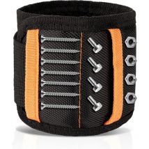 Fei Yu - Bracelet Magnétique, Réglable avec 15 Aimants Super Puissants pour Vis Clous Trépans de Forage,Idee Cadeau Homme Papa Anniversaire, Tool