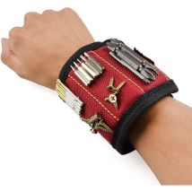Groofoo Bracelet Magnétique, 10 Puissants Aimants Forts Magnet Arm Band Pour Les Vis De Maintien, Clous, Mors, Attaches, Rondelles, Boulons, Ciseaux, 