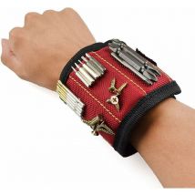 Mereteet - Bracelet magnétique, 10 aimants puissants puissants Bracelet magnétique pour tenir des vis, des clous, des embouts, des attaches, des