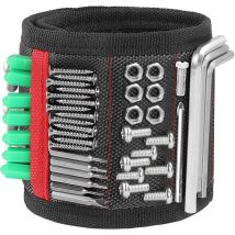 Mowze - Bracelet magnétique, ceinture à outils Allisable avec 15 aimants puissants pour tenir les vis, boulons, perceuses, gadgets porte-outils pour