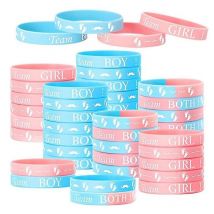 Fei Yu - Bracelets de révélation du sexe, comprend des bracelets Team Boy et Team Girls pour la révélation du sexe