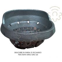 Braciere in ghisa di ricambio per stufa a pellet King Idro 20 dimensioni 14x17x10 cm