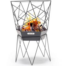 Braciere per legna Barbecook sierra' in acciaio nero, diametro 45 cm