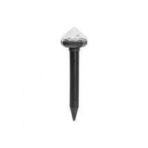 Bradas - CTRL-MO113S, disuasor para topos, roedores, viperas, repelente ultrasónico con carga solar en la cabeza, h 27,5 cm, Radio de acción 15 m.