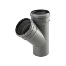 Braga 45° ad innesto in pp con guarnizione serie ed tech ø125 Wavin