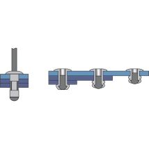 1089004810 Blindniete (ø x l) 4.8 mm x 10.5 mm Edelstahl Aluminium 250 St. - Bralo